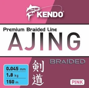 Kendo Ajing Premium Braided Line Pink 150m Örgü İp ürün görseli 1