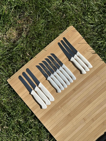 Solingen 12 Parça Beyaz Set 6 Meyve Bıçağı+3 Sebze Bıçağı+3 Ava Bıçak ürün görseli 1
