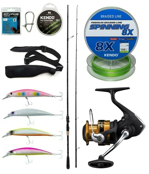 Yek Outdoor Spin Olta Seti Kendo Kenshi Pro 2.65m 10-35gr Olta Kamışı&Shimano Makina FX 4000 FC ürün görseli 1