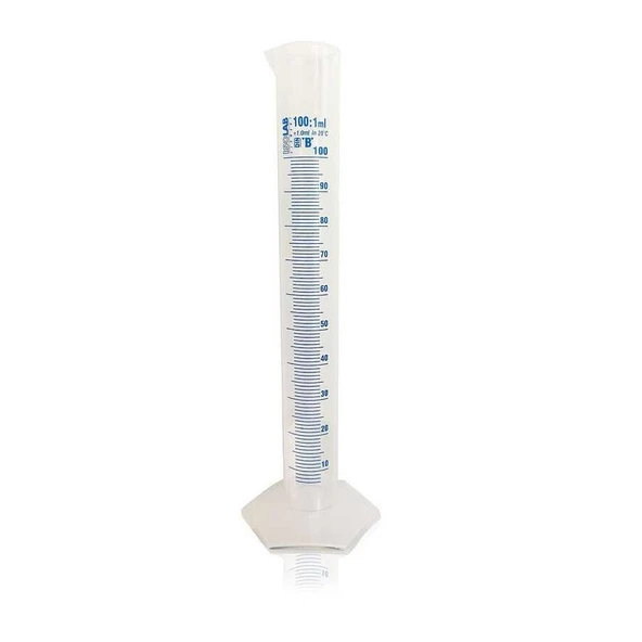 ISOLAB 100ml Plastik Mezür Mavi Skala ürün görseli 1