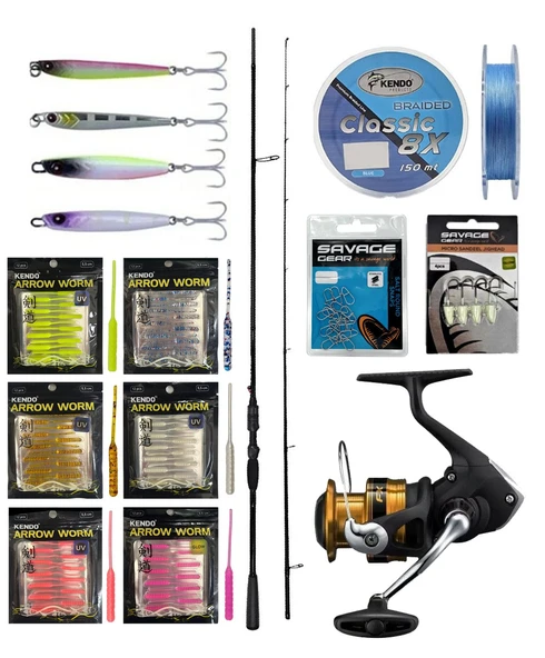 YekOutdoor LRF Seti Okuma Psycho Stick Game 198cm Ex-Fast 0.5-3.5gr 2 Parça Olta Kamışı&Shimano Makina FX 1000 FC ürün görseli 1
