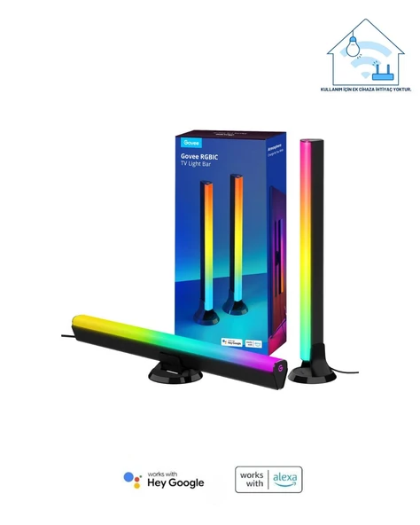 Govee RGBIC WiFi+BT Flow Plus Uzun Bar 2'li H6046311 ürün görseli 1