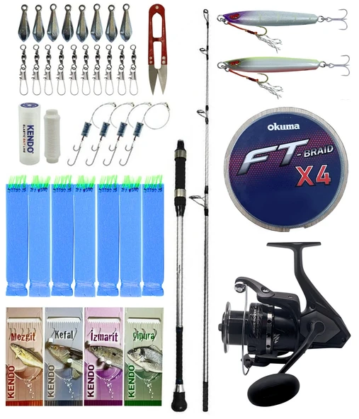 Yek Outdoor Tekne Olta Seti Shimano Kamış Alivio Boat 1,50m 200g 1+1pc&Okuma Wave Power WP-6000A1 Olta Makinesi ürün görseli 1