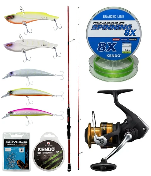Yek Outdoor Spin Olta Seti Okuma Red Spin 8'0'' 243 cm 7-28 gr 2 Parça&Shimano Makina FX 4000 FC ürün görseli 1