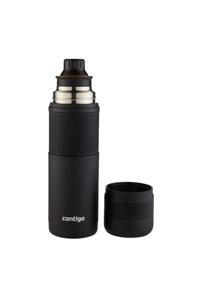 Thermal Bardaklı Çelik Termos 740ml Siyah - Resim 2