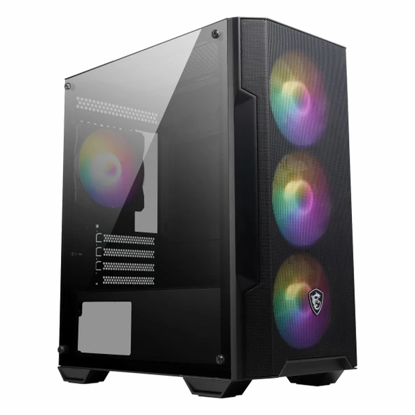 MSI MAG Forge M100A USB 3.2 RGB mATX Mid Tower Siyah Kasa ürün görseli 1