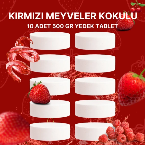 5 Adet 2x500Gr - KIRMIZI MEYVELER - Nem Alıcı Rutubet Giderici Yedek Tablet ürün görseli 1