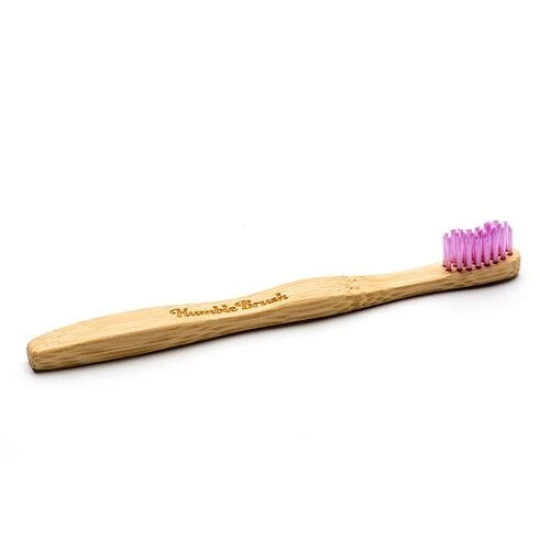 Humble Brush Kids Ultra-Soft Bambu Çocuk Diş Fırçası | Mor ürün görseli 1