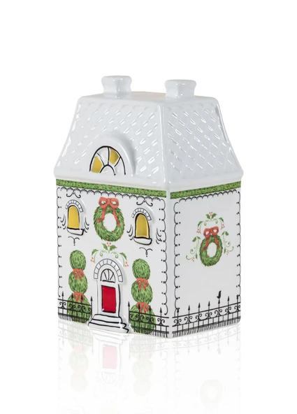 The Mia Dekoratif Led Işıklı Ev Biblo 10x7x15 cm ürün görseli 1
