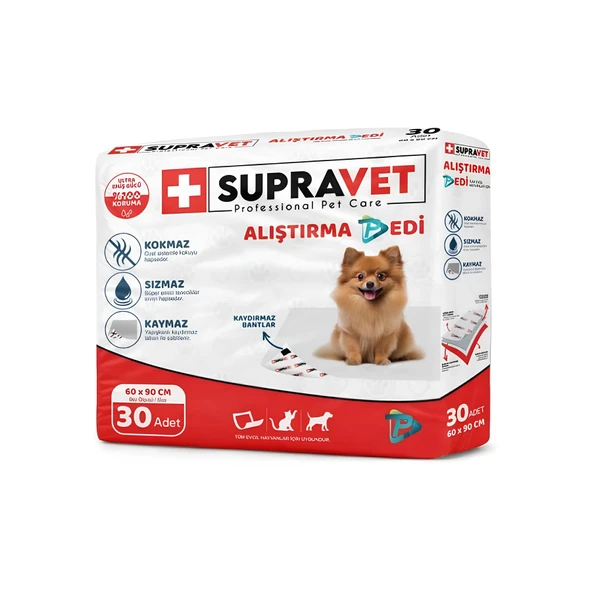 Supravet Köpek Çiş Eğitim Pedi 60x90 cm 30'lu ürün görseli 1