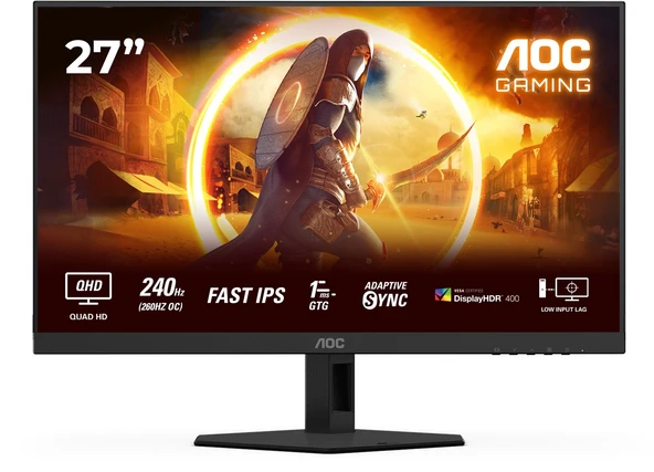 Aoc 27" Q27G4ZR 0.3ms 260Hz Pivot Fast IPS 2K Gaming Monitör(Ölü Pixel) ürün görseli 1