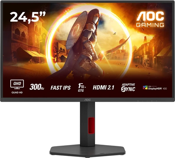 Aoc 24.5" Q25G4SR 0.3ms 300Hz Fast IPS 2K Gaming Monitör(Ölü Pixel) ürün görseli 1