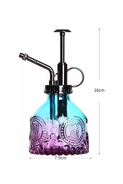 Şık Tasarımlı Ev Bahçe Saksı Çiçeklerine Özel Cam Bitki Sulama Fıskiyesi Kolonya Şişesi 200 ML Mor ürün görseli 1