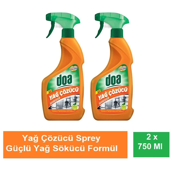 Doa Yağ Çözücü Sprey 750 ML Vegan x 2 Adet ürün görseli 1
