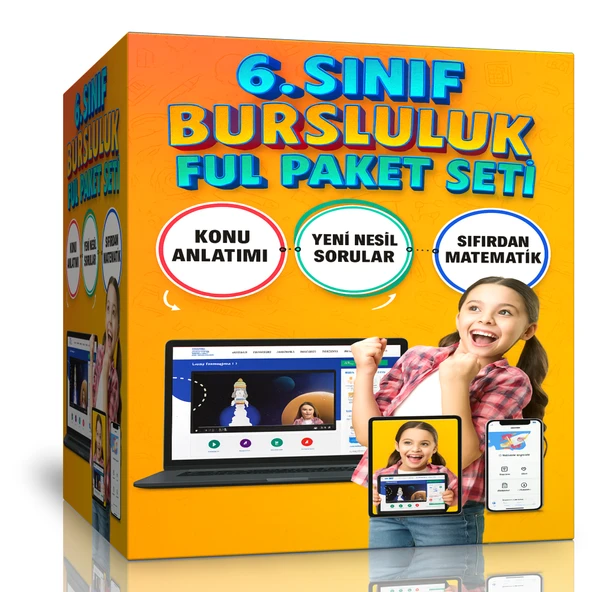 6. Sınıf Bursluluk Hazırlık Eğitim Seti (Online Ful Eğitim) ürün görseli 1