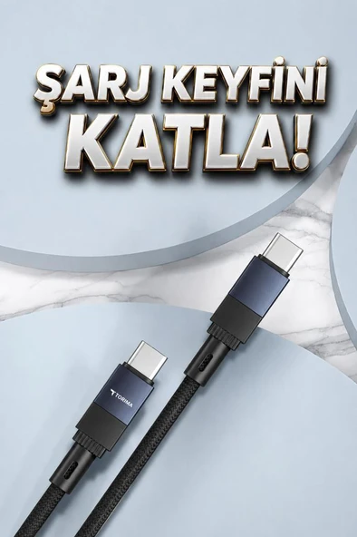 Şarj Kablosu Type-C to Type-C Data Kablo U18 Siyah - Resim 4