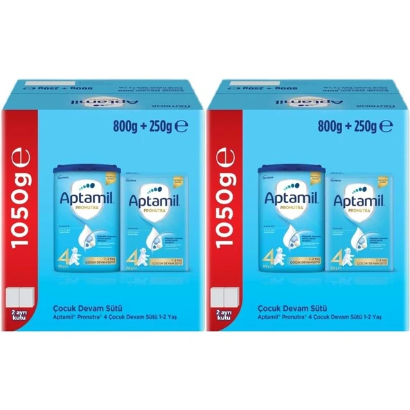 Nutrıcıa Aptamil Pronutra 1050GR (800+250GR) Devam Sütü No:4 (1 Yaş ve Üzeri) Avantaj Pk (2 Li Set) ürün görseli 1