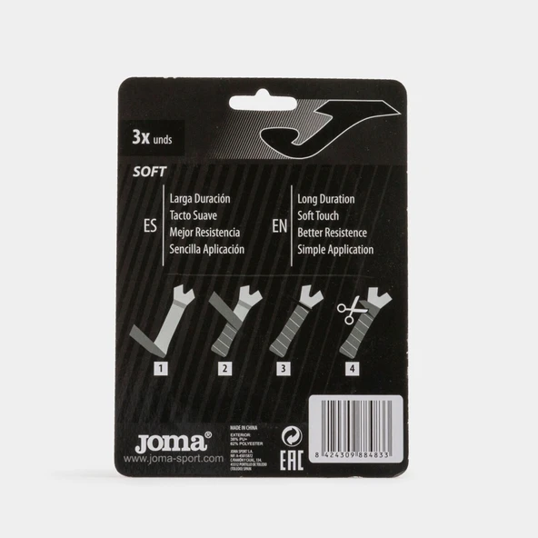 Joma Siyah Tenis Overgrip 3'lü ürün görseli 1