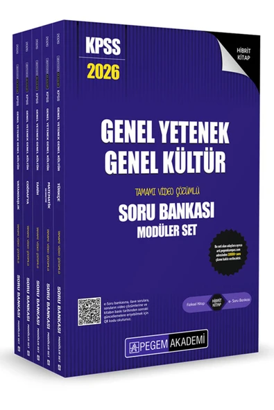 Pegem Soru Bankası Seti - (5 Kitap) Genel Kültür Genel Yetenek ürün görseli 1