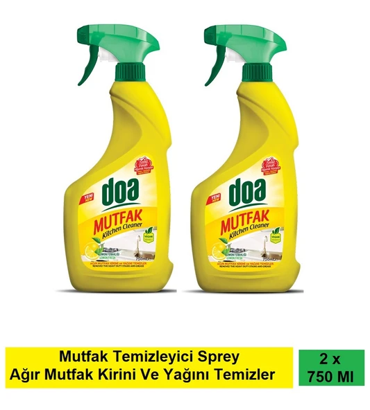Doa Mutfak Temizleyici Limon 750 Ml Vegan x 2 Adet ürün görseli 1