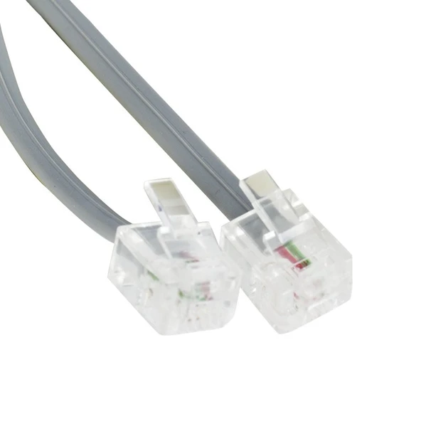 Elektromer 3 Metre 2 Pin Soketli Telefon Kablosu ürün görseli 1