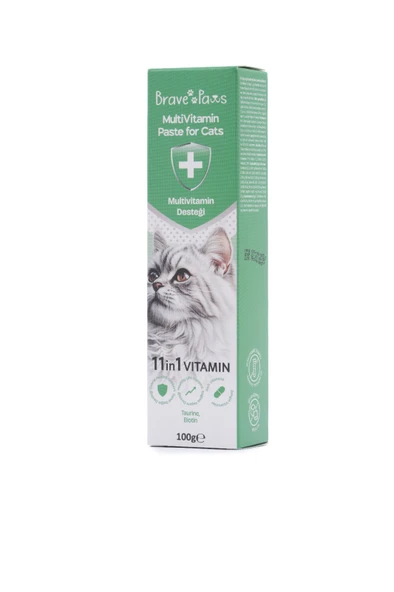 Brave Paws Multivitamin Paste for Cats – Günlük Vitamin Desteği 100 Gr ürün görseli 1