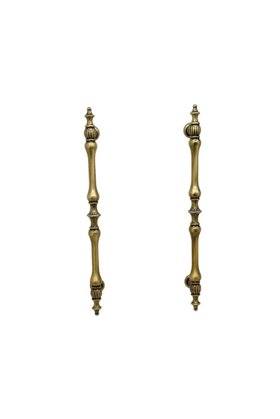 Şehzade Antik Sarı Mobilya Dolap Mutfak Çekmece Kulpu 96 Mm (9,6 Cm) 2 Adet ürün görseli 1