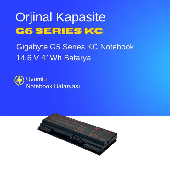 Gigabyte G5 Series KC Notebook 14.6 V 41Wh Batarya – Orjinal Uyumlu, Yüksek Performanslı ürün görseli 1
