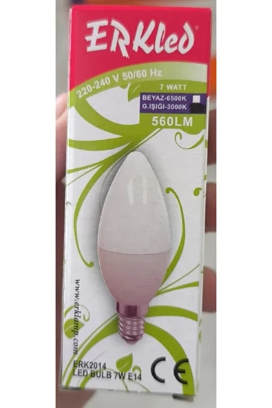 7W E14 LED Ampul Mum Tipi - Resim 3