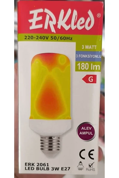 3W E27 LED Alev Ampul 3 Fonksiyonlu - Resim 4