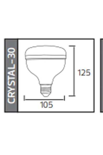 Crystal 30 LED Ampul 30W E27 - Resim 3