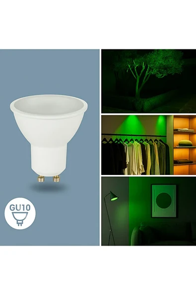 GU10 7W Yeşil LED Ampul ürün görseli 1