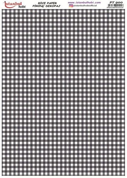 Pirinç Dekopaj Kağıdı 30x42cm PT-900 Damalı ürün görseli 1