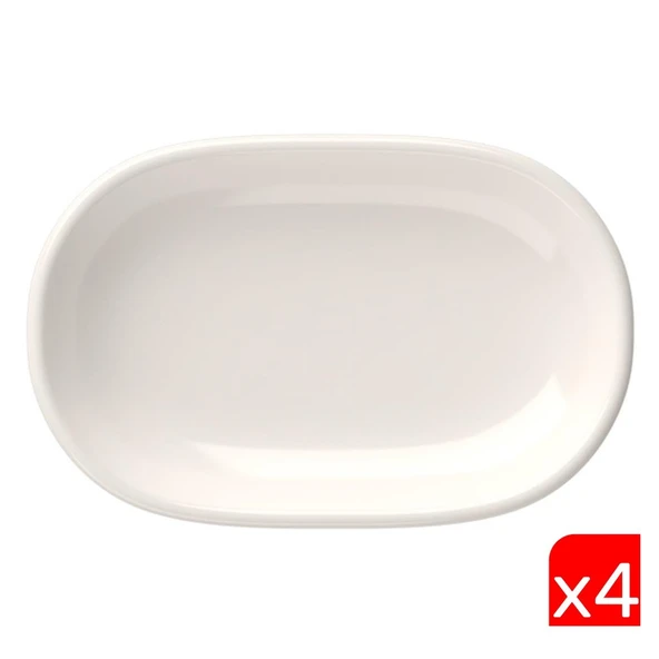 Tabak Evi Porselen Magnus Oval Kayık Tabak 18x11x2,50cm 4 LÜ ürün görseli 1
