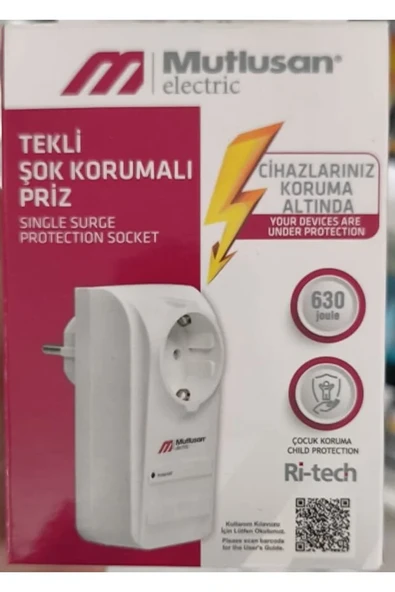 Tekli Şok Korumalı Priz 630 Joule - Resim 3