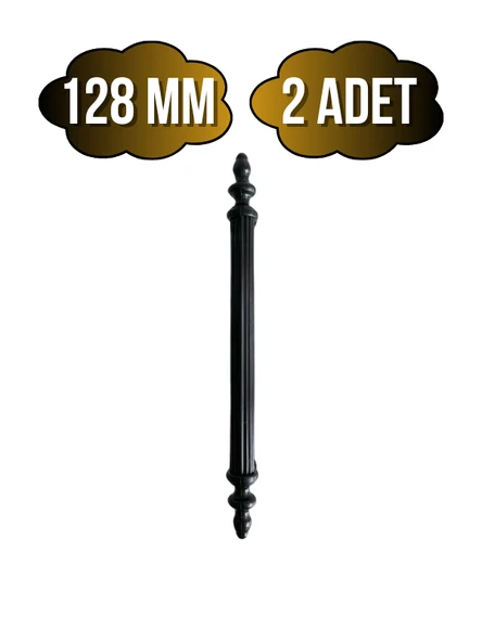 Plastik Siyah Kulp Mobilya ve Dolap Kulpu(SİYAH)(96MM - 128MM - 160MM) Siyah 128mm 128mm - 2 ADET ürün görseli 1