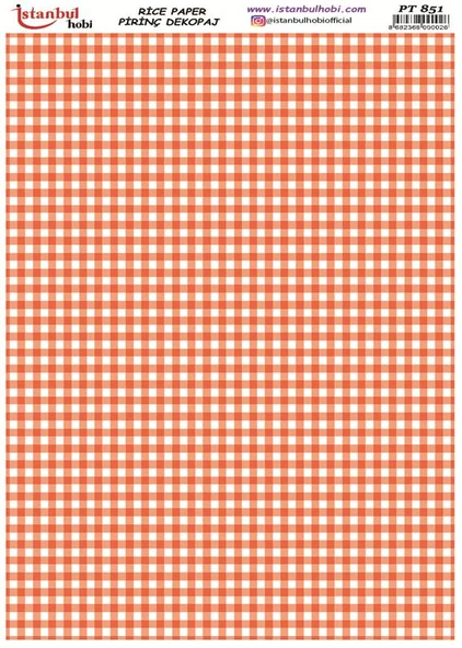 Pirinç Dekopaj Kağıdı 30x42cm PT-851 Damalı ürün görseli 1