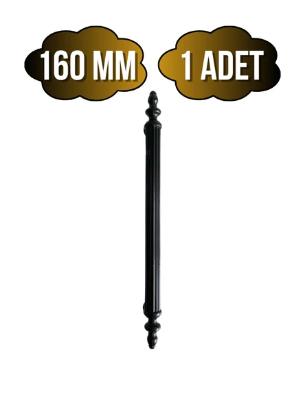 Plastik Siyah Kulp Mobilya ve Dolap Kulpu(SİYAH)(96MM - 128MM - 160MM) Siyah 160mm 160mm - 1 ADET ürün görseli 1