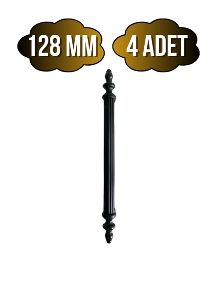 Plastik Siyah Kulp Mobilya ve Dolap Kulpu(SİYAH)(96MM - 128MM - 160MM) Siyah 128mm 128mm - 4 ADET ürün görseli 1