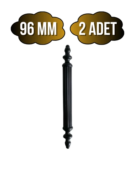 Plastik Siyah Kulp Mobilya ve Dolap Kulpu(SİYAH)(96MM - 128MM - 160MM) Siyah 96mm 96mm - 2 ADET ürün görseli 1