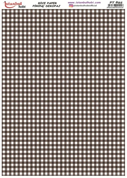 Pirinç Dekopaj Kağıdı 30x42cm PT-895 Damalı ürün görseli 1