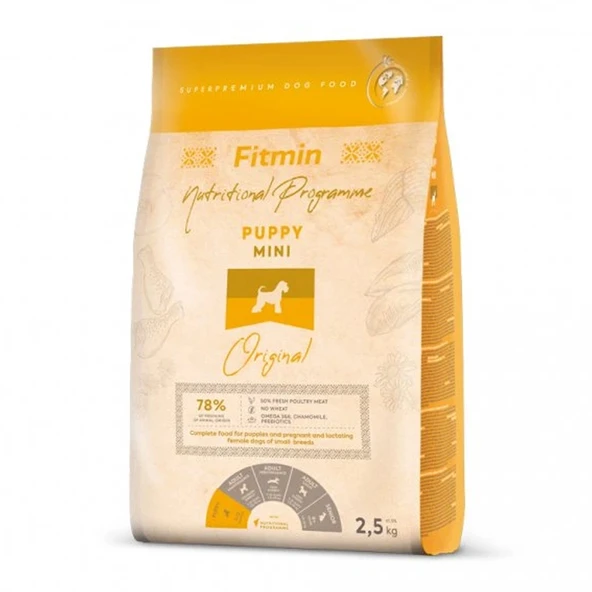 Fitmin Mini Puppy Taze Tavuk Etli Ufak Irk Yavru Köpek Maması 2,5 Kg ürün görseli 1