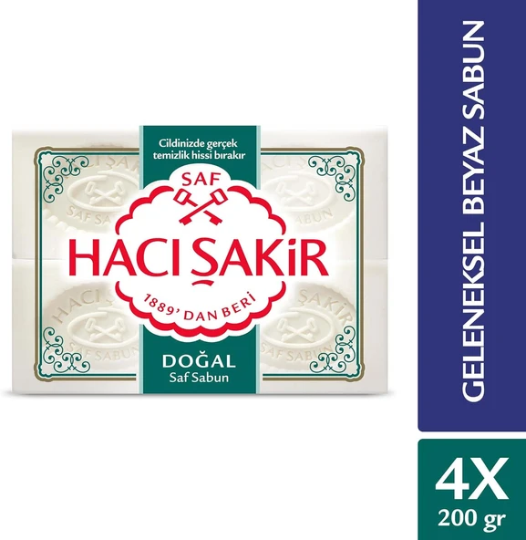 Hacı Şakir Doğal Saf Sabun (4 x 200 g) ürün görseli 1