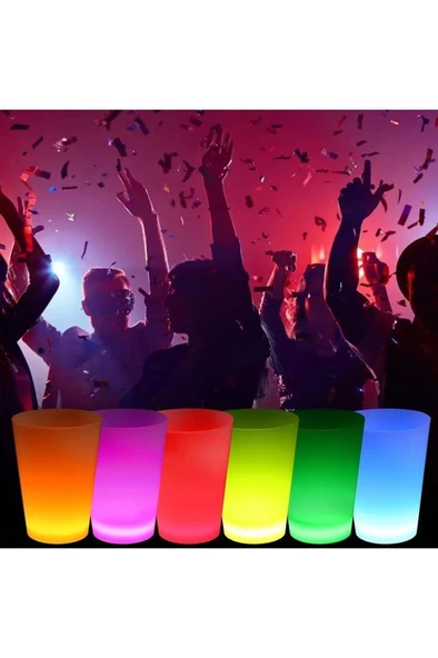 6 Adet Glow Parti Shot Bardak Karanlıkta Parlayan Fosforlu Yılbaşı Neon Tekila Kokteyl Bardağı ürün görseli 1