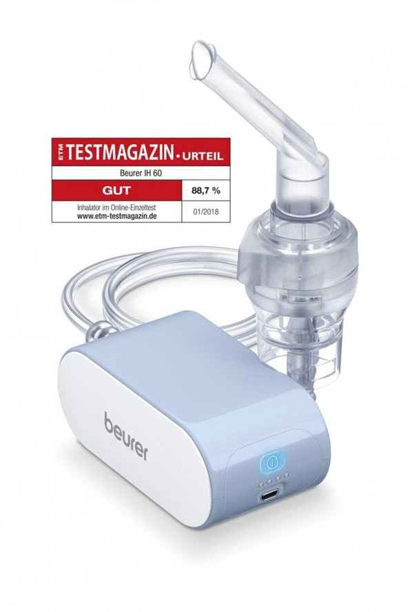 Ih 60 Kompresörlü Nebulizatör şarjlı adaptörlü astim nefes darlığı ürün görseli 1