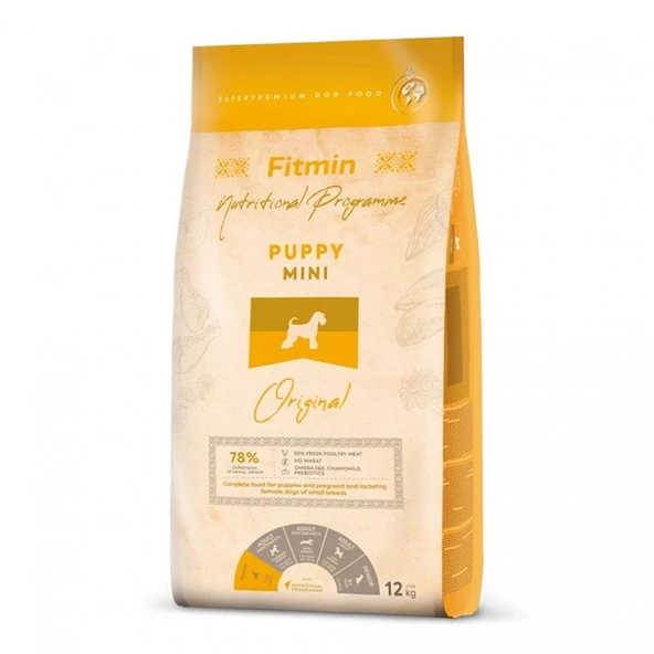 Fitmin Mini Puppy Taze Tavuk Etli Ufak Irk Yavru Köpek Maması 12 Kg ürün görseli 1