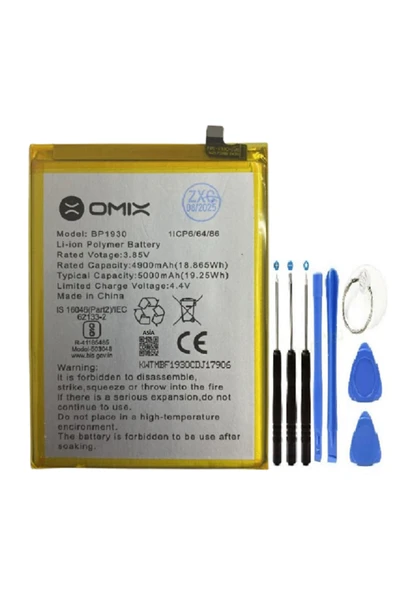 Omix X700 2. Nesil BP1930 Pil Batarya + Tamir Set 5000 mAh ürün görseli 1