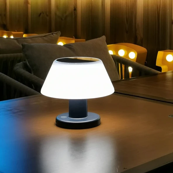 MDSTECH Masa Lambası Modern Tasarım Su Geçirmez Güneş Enerjili 4 Kademeli Dim LED Ayarlanabilir ürün görseli 1