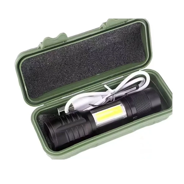 Taktik El Feneri Usb Şarj Edilebilir Kamp Feneri Cob Zumlanabilir Mini Taşınabilir El Feneri Ws-5454 ürün görseli 1
