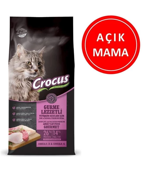Crocus Gurme Yetişkin Kedi Maması 1 Kg AÇIK ürün görseli 1